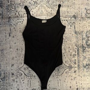 Free People black corset bodysuit XS